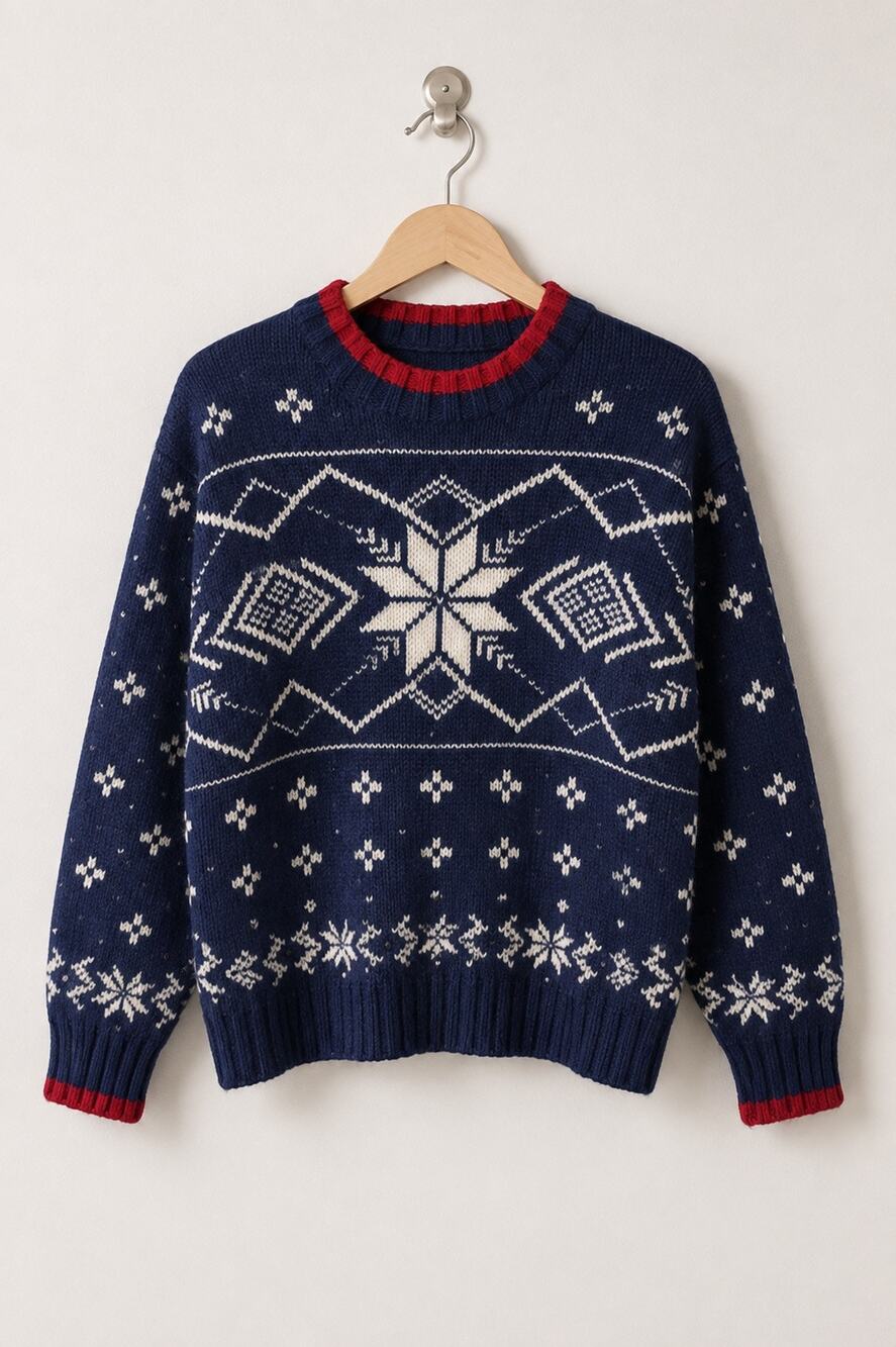 Ralph Lauren Vintage Handknit Nordic Snowflake Sweater